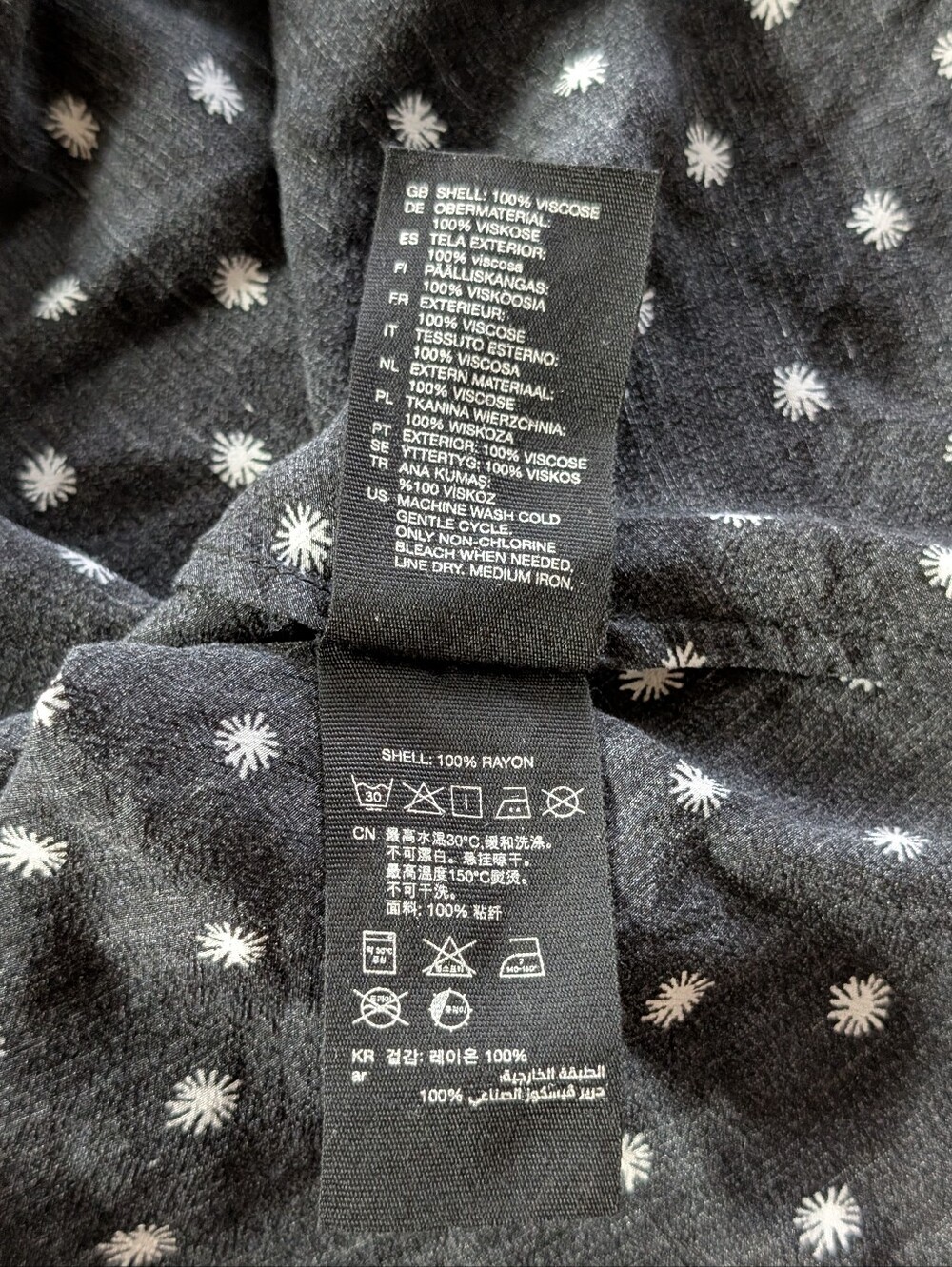 & Other Stories Black Starburst Dolman Sleeve Mini Dress - Picture 8 of 10